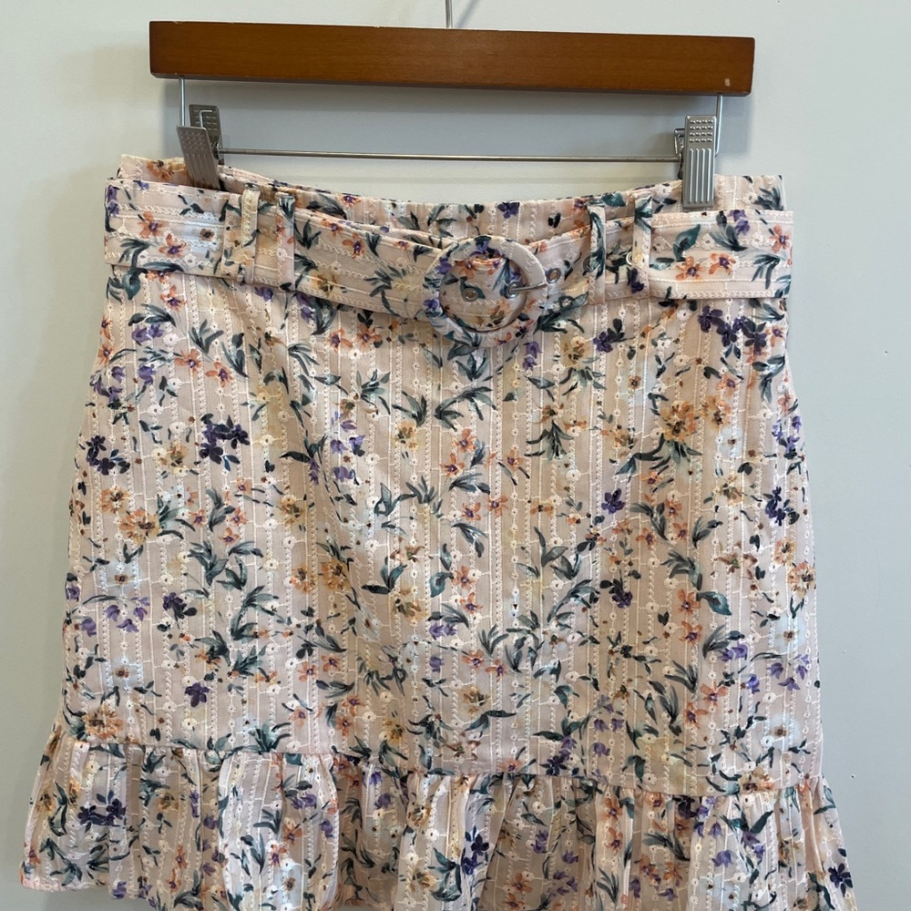 Lovers + Friends Cream Bubble Mini Skirt